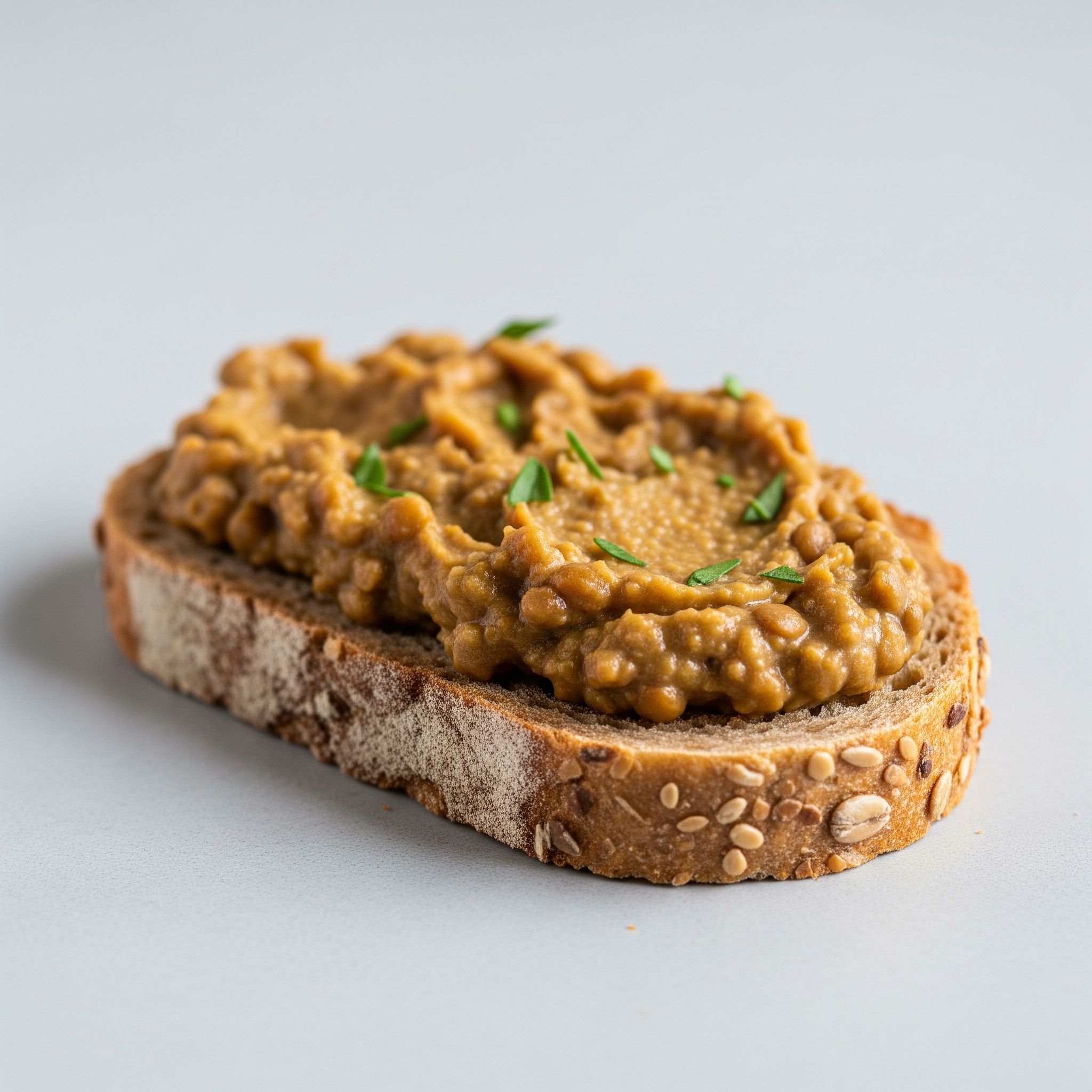 Linsenaufstrich mit Vollkornbrot