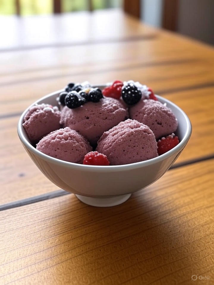 Beeren Schokoladen Kokos Eis - Grok